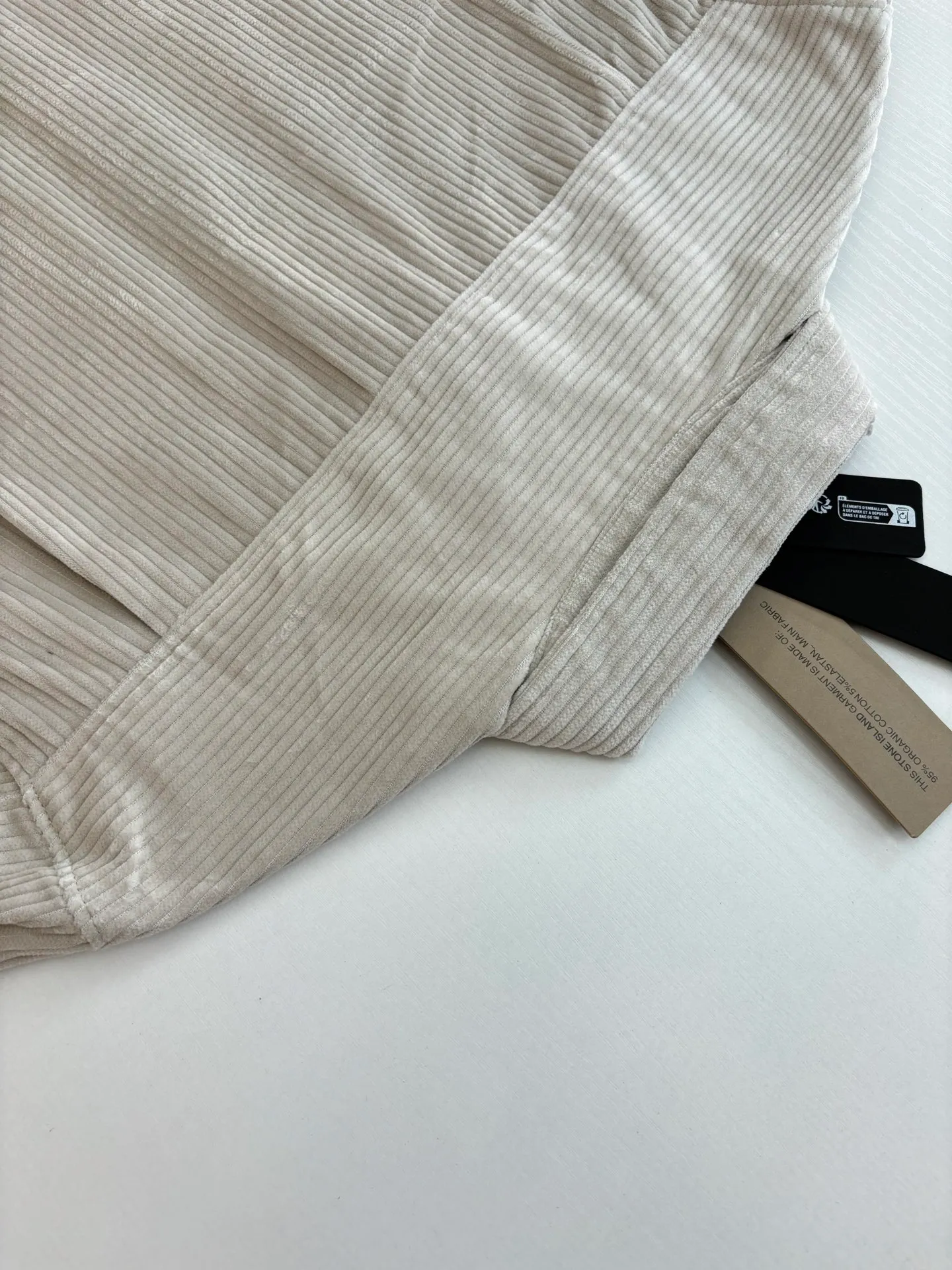 P540 Stone ISLAN*/stone island 23FW solid color corduroy logo armband shirt Size: S/M/L/XL